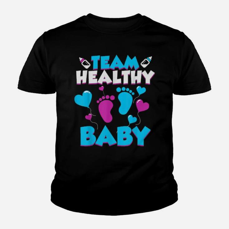 Funny Team Healthy Baby Cute Gender Reveal Party Youth T-shirt