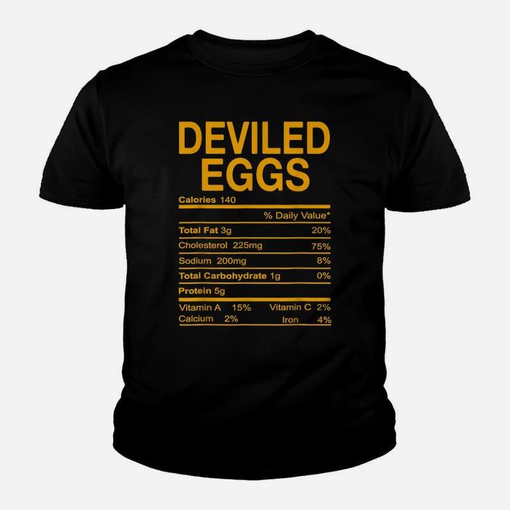 Funny Thanksgiving Food - Deviled Eggs Nutrition Facts Youth T-shirt