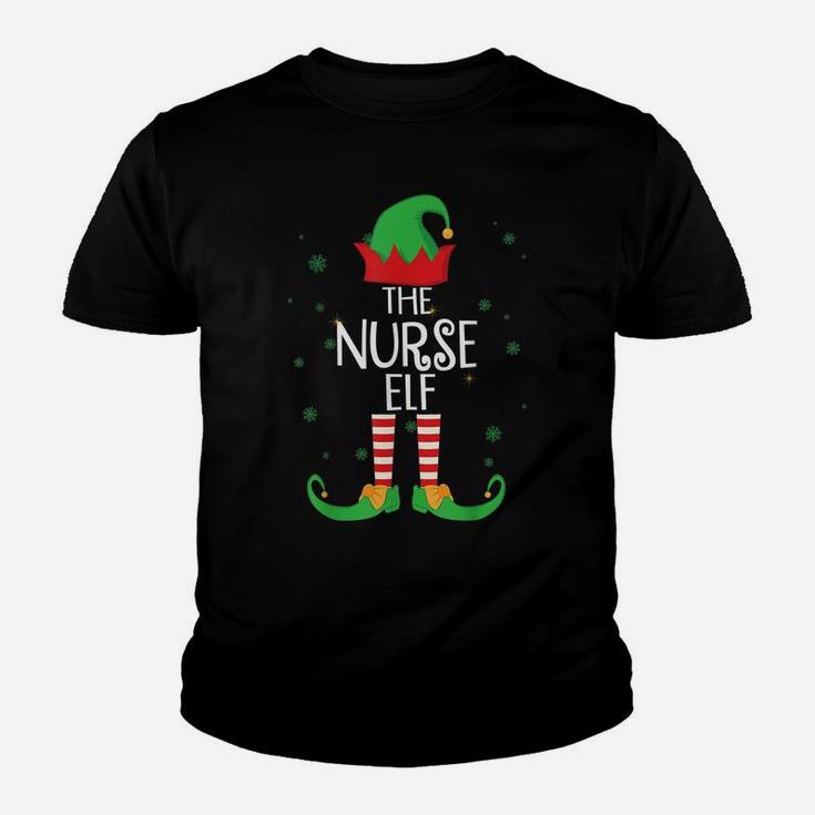 Funny The Nurse Elf Matching Family Group Gift Christmas Youth T-shirt