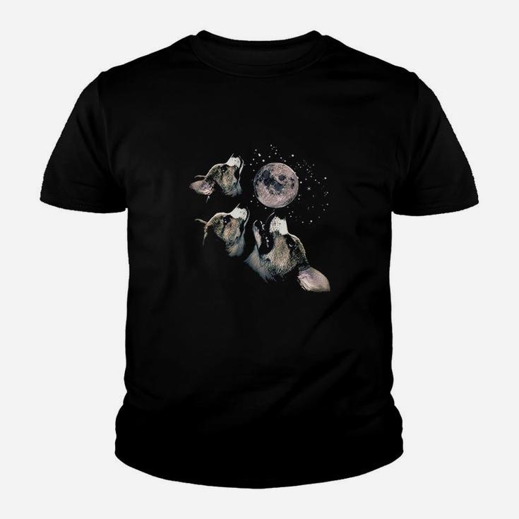 Funny Three Corgi Moon Wolf Parody Gift Lovers Youth T-shirt