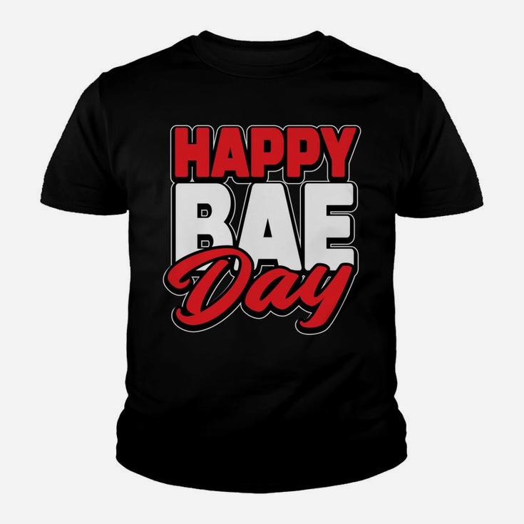 Funny Valentines Day Happy Bae Day Bae Youth T-shirt