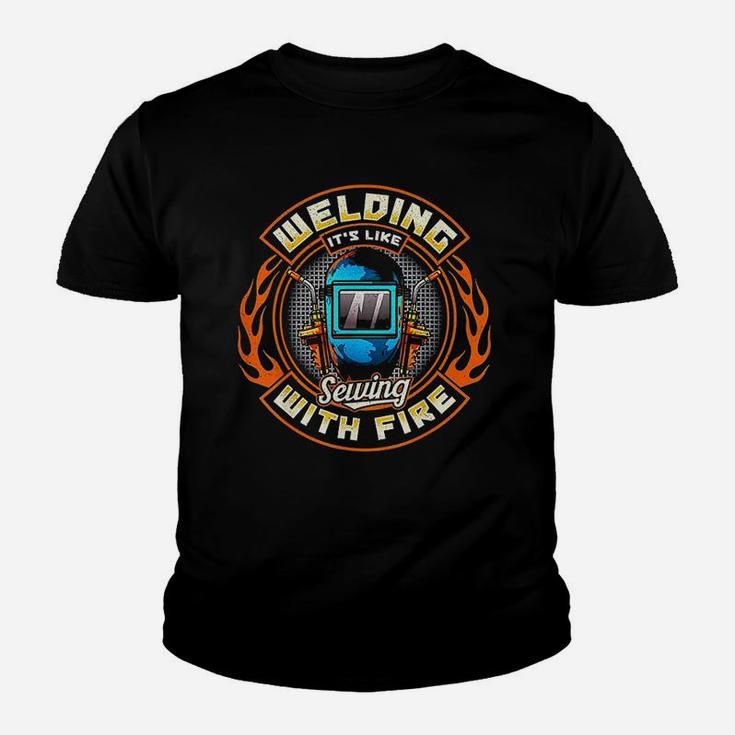 Funny Welder Construction Worker Meme Saying Youth T-shirt