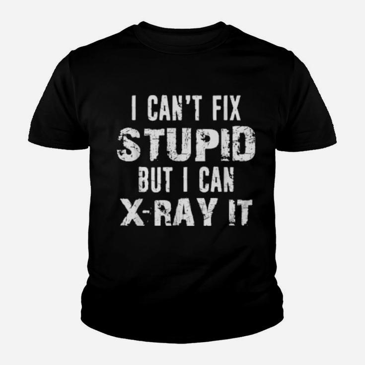 Funny X Ray Tech Distressed Typography Youth T-shirt