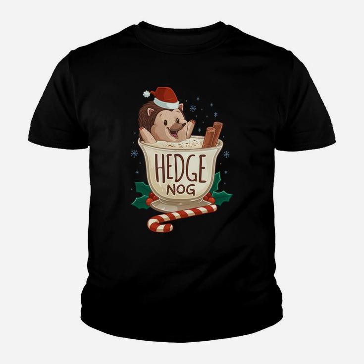 Funny Xmas Hedge Nog Hedgehog Eggnog Christmas Youth T-shirt