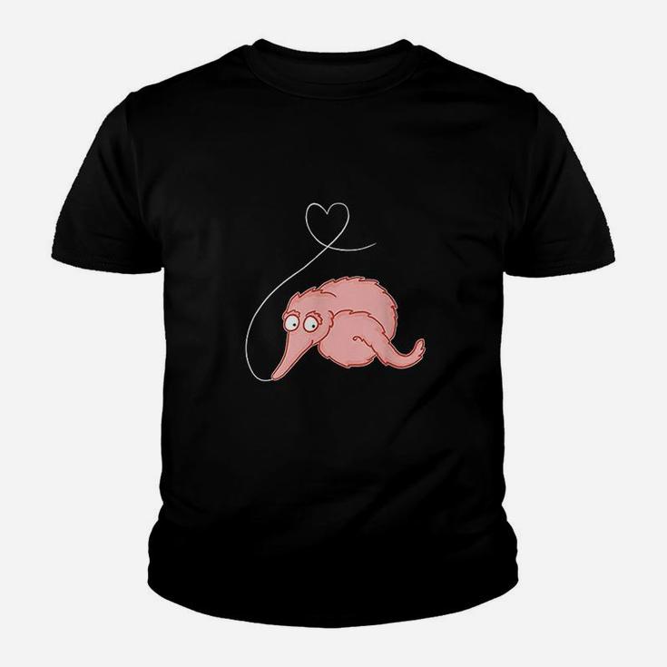 Fuzzy Worm On A String Meme With Heart Youth T-shirt