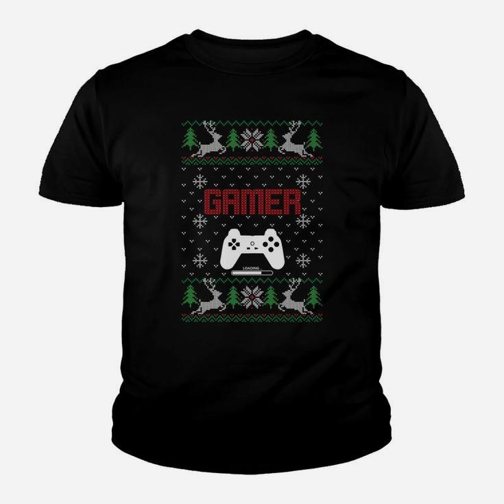 Gamer Christmas Sweatshirt Xmas Gaming Gifts Retro Youth T-shirt