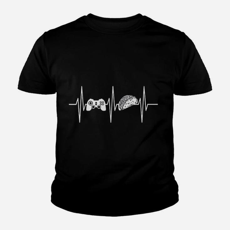 Gamer Gaming Lover Heartbeat Video Gaming Youth T-shirt