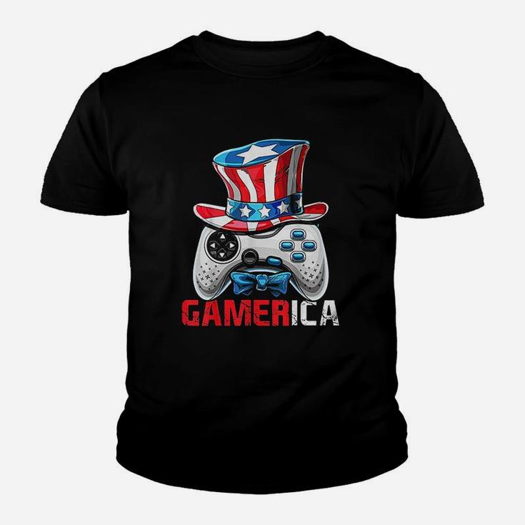 Gamerica 4Th Of July Video Game American Flag Youth T-shirt