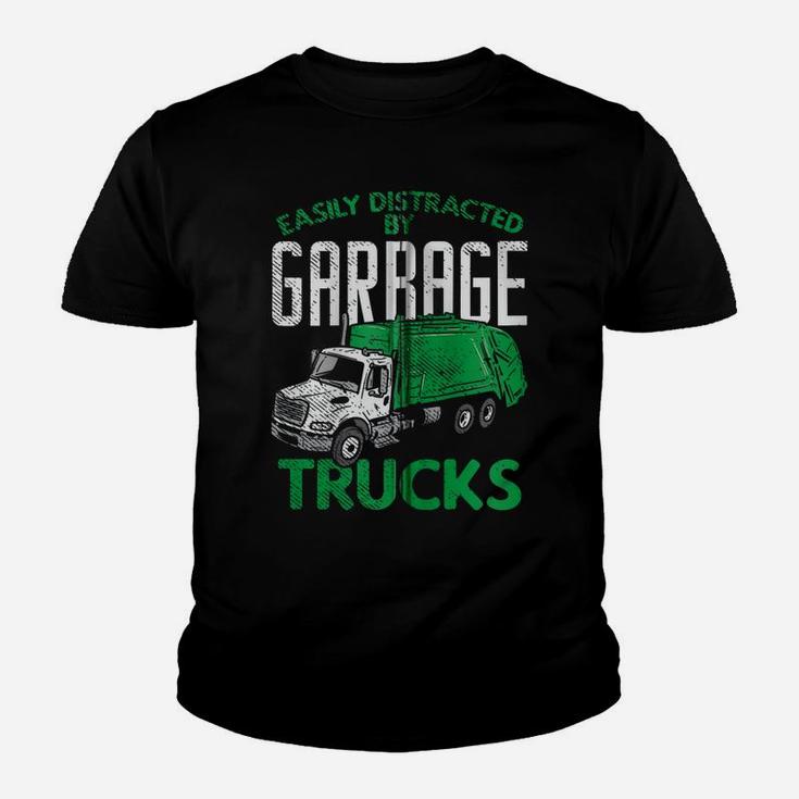 Garbage Dump Truck Excavator I Funny Easily Distracted Gift Zip Hoodie Youth T-shirt