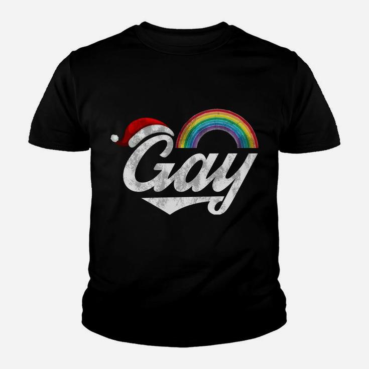 Gay Santa Rainbow Lgbt-Q Pride X-Mas Holiday Christmas Gifts Sweatshirt Youth T-shirt