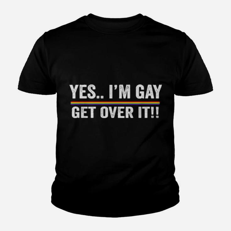 Gay Sarcastic Get Over It Cool Pride Rainbow Colors Youth T-shirt