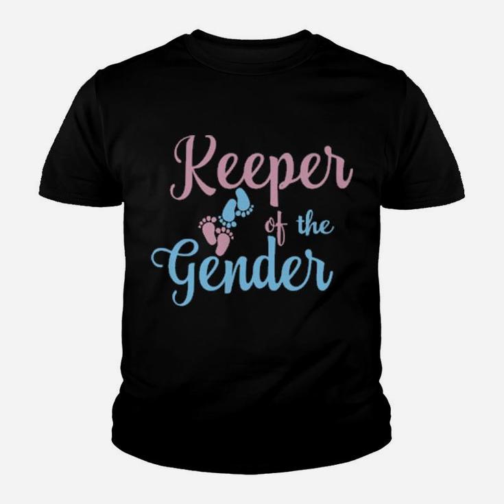 Gender Reveal   Keeper Of The Gender Gender Reveal Party Youth T-shirt