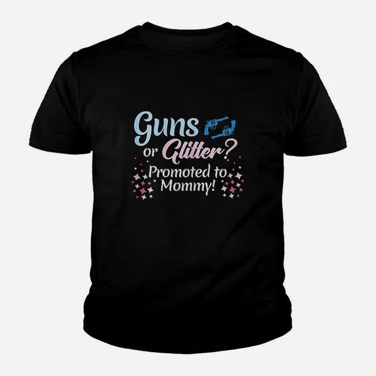 Gender Reveal Or Glitter Promoted To Mommy Party Youth T-shirt
