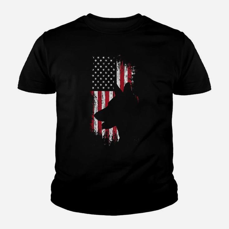 German Shepherd American Flag Shirt Usa Patriotic Dog Gift Zip Hoodie Youth T-shirt