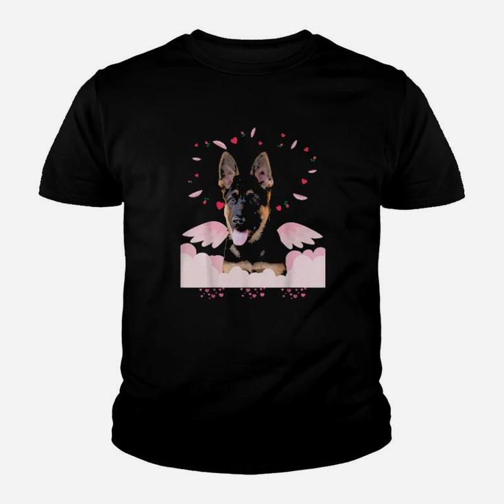 German Shepherd Dog Heart Valentine's Day Love Youth T-shirt