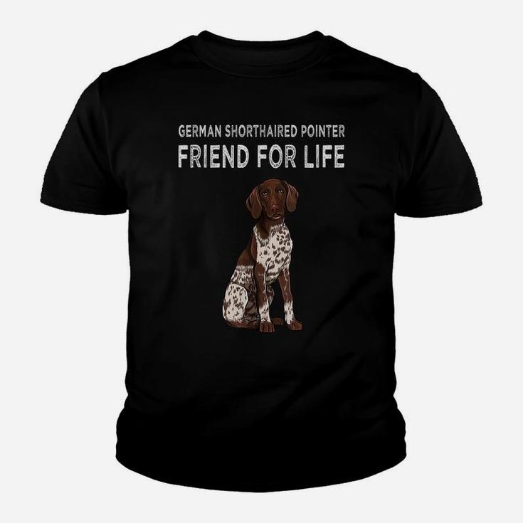 German Shorthaired Pointer Friend For Life Dog Friendship Youth T-shirt