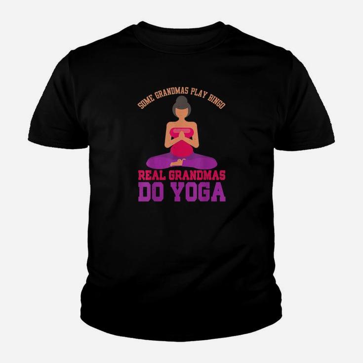 Geschenk Für Großmutter Lustige Oma Yoga Kinder T-Shirt