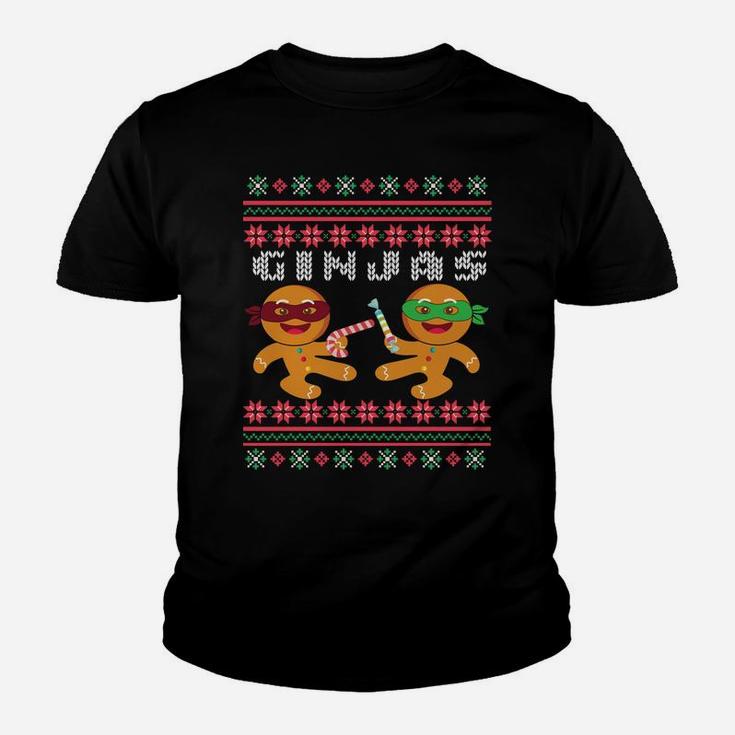 Ginjas Gingerbread Ninjas Funny Ugly Christmas Xmas Gift Sweatshirt Youth T-shirt