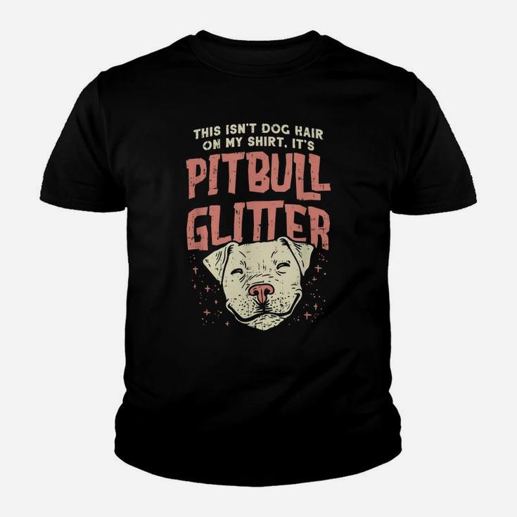 Girls Pitbull Glitter Hair Dog Lover - Mothers Day Gift Mom Youth T-shirt