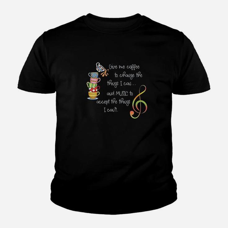 Give Me Coffee Or Music Coffee And Music Lovers Youth T-shirt