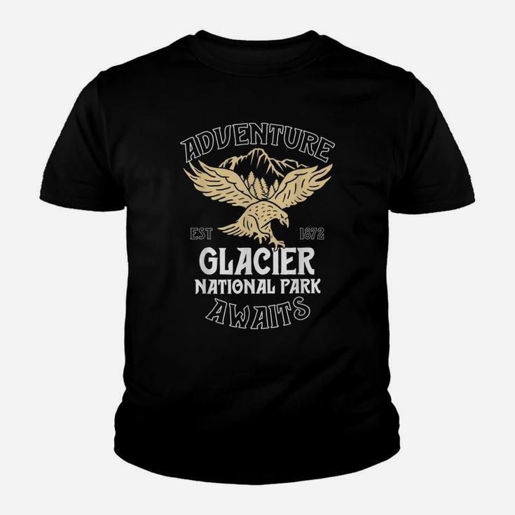 Glacier National Park Shirt Eagle Montana Adventure Awaits Youth T-shirt