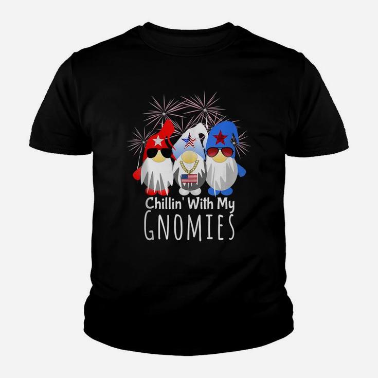 Gnome Shirt Patriotic 4Th Of July Gift My Gnomies Fairy Tale Youth T-shirt