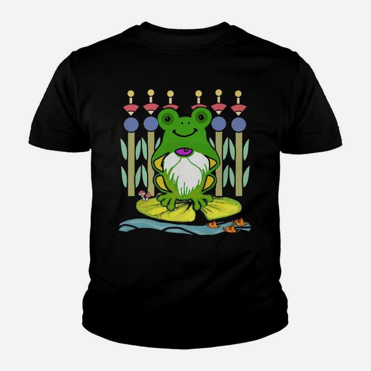 Gnomes Frogs Water Lilys Gardening Gift Women Men Tees Youth T-shirt