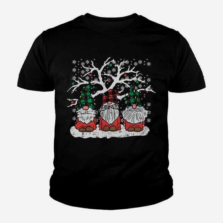 Gnomes Plaid Hat Christmas Garden Xmas Pajama Men Women Gift Sweatshirt Youth T-shirt