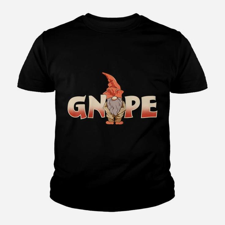 Gnope Gnome Pun Joke Funny Christmas Gnomes Cute Gift Raglan Baseball Tee Youth T-shirt