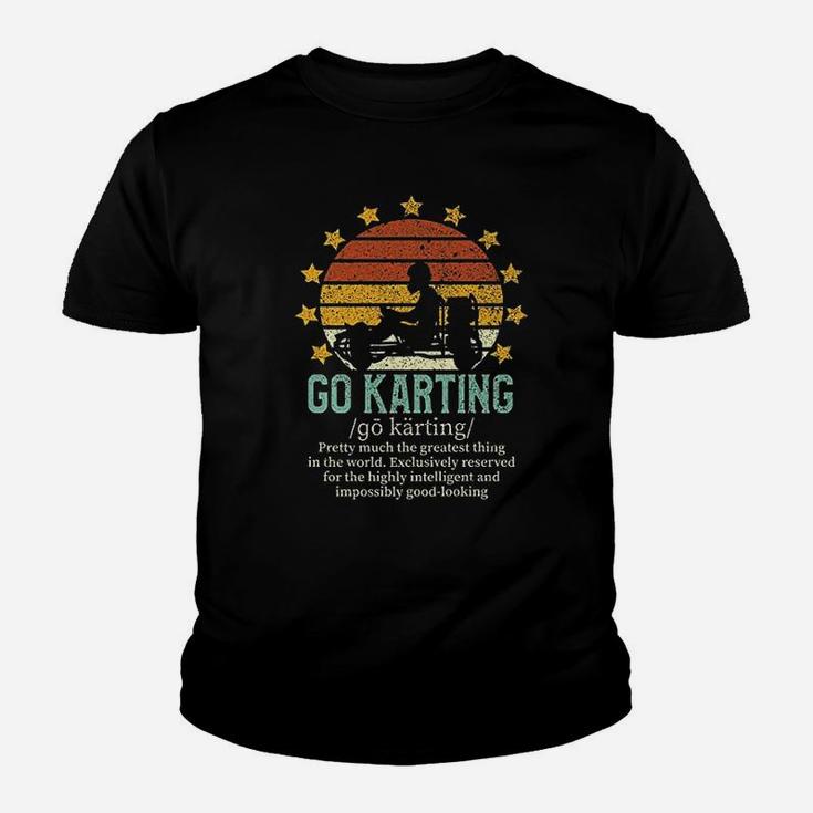 Go Karting Definition  Go Cart Gift Go Kart Driver Youth T-shirt