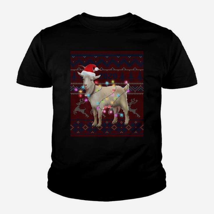 Goat Christmas Lights Ugly Sweater Goat Lover Gift Sweatshirt Youth T-shirt