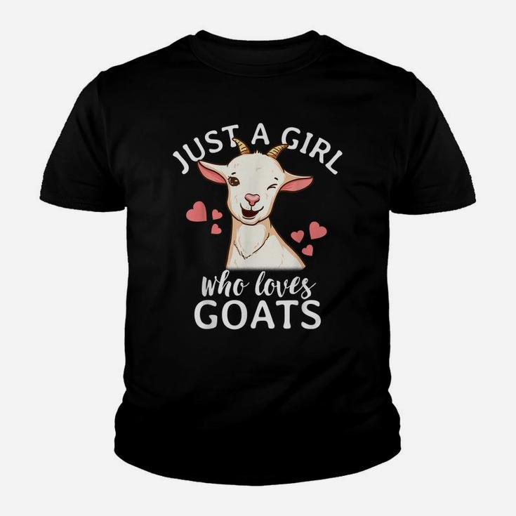Goat Girl Women Mom Farmer Gift Just A Girl Who Loves Goats Youth T-shirt