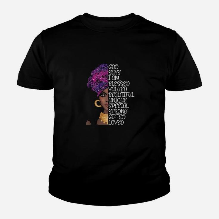 God Says I Am Afrocentric's Youth T-shirt