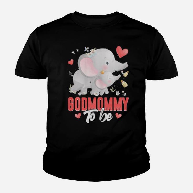Godmommy Gender Reveal Pregnancy Elephant Godmother Maternit Youth T-shirt