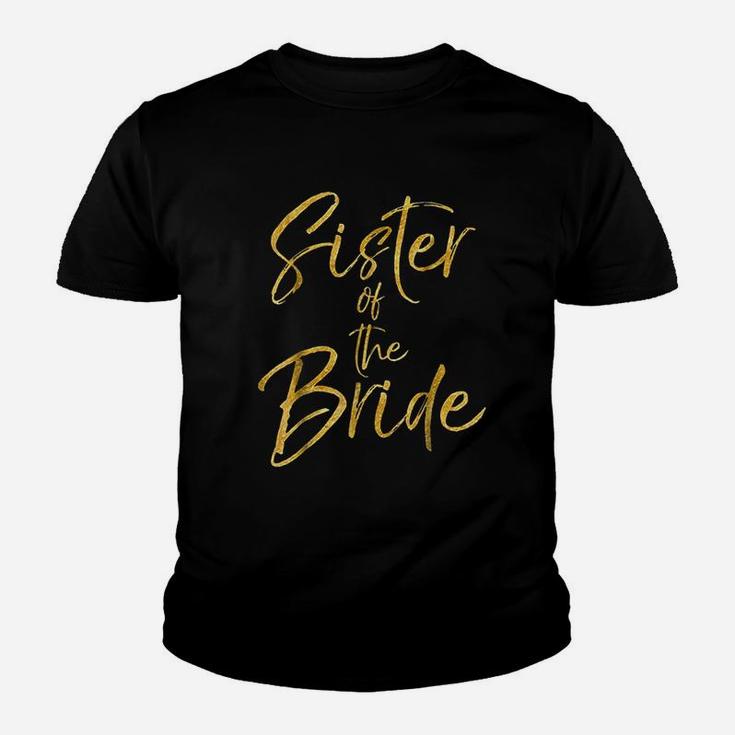 Gold Sister Of The Bride Cute Bridal Party Youth T-shirt