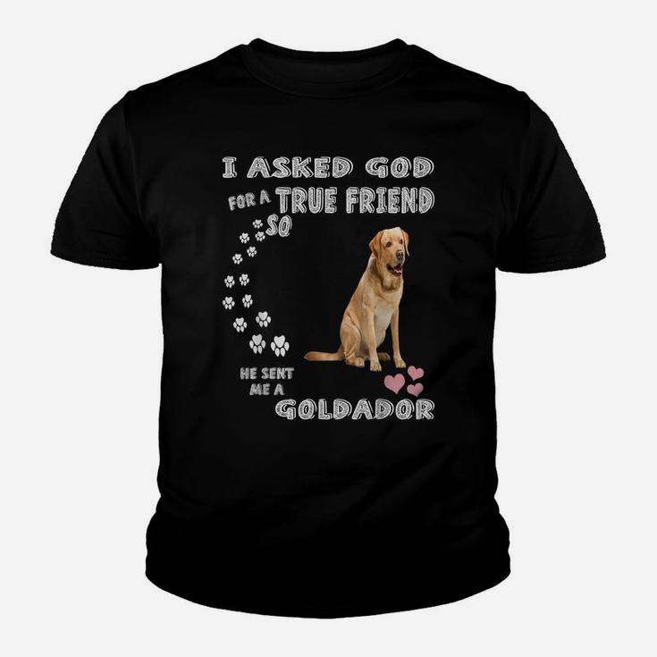 Golden Retriever Lab Dog Mom Dad Costume, Cute Goldador Youth T-shirt