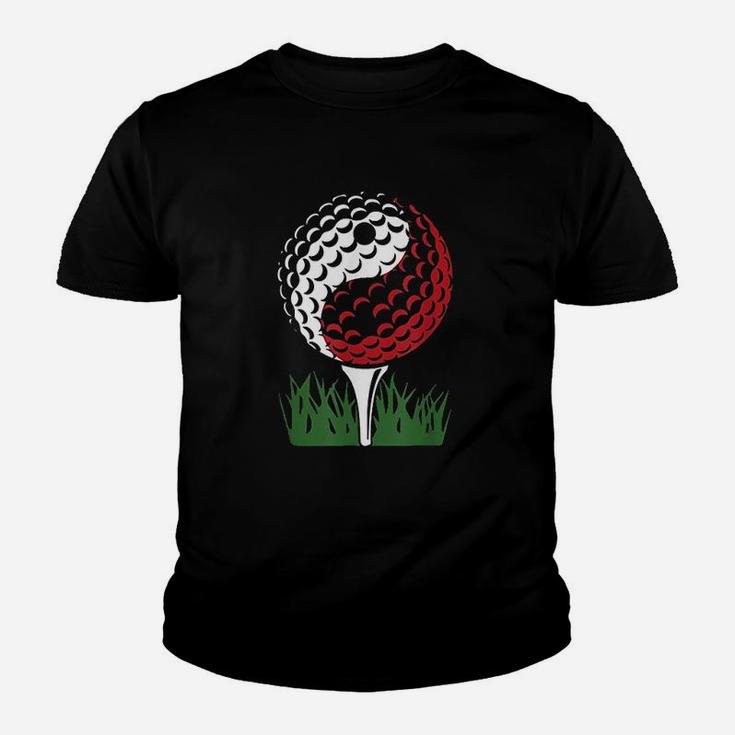 Golf Yin And Yang Sports Golfer Player Game Balls Youth T-shirt
