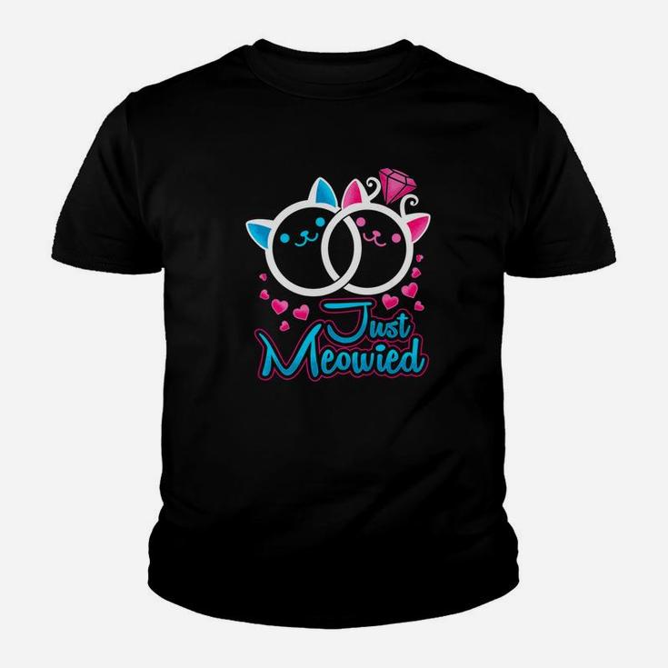 Got Married Shirt Wedding Gift Couple Bride Loves Cats Tee Youth T-shirt