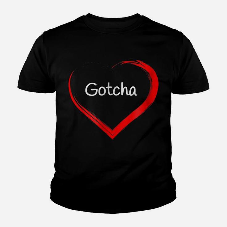 Gotcha Day Shirt Adoption Day Gift  Love Red Heart Youth T-shirt