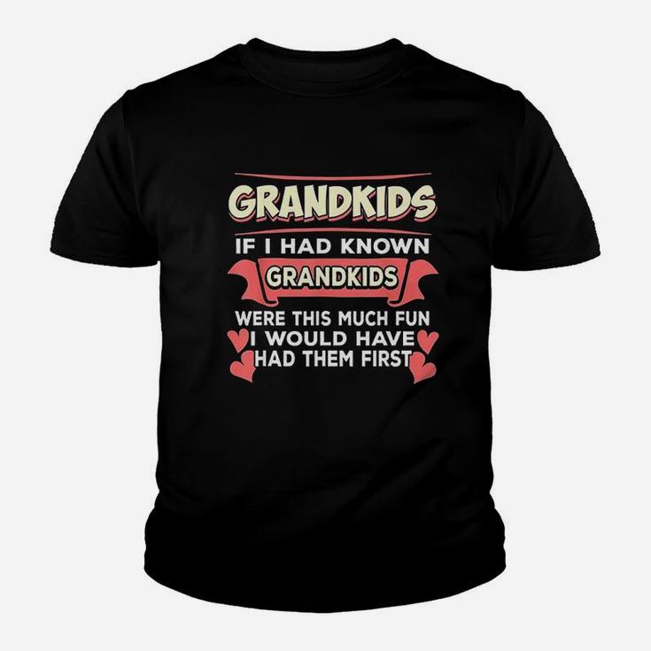 Grandkids Grandma Grandpa Funny Saying Grandparents Youth T-shirt