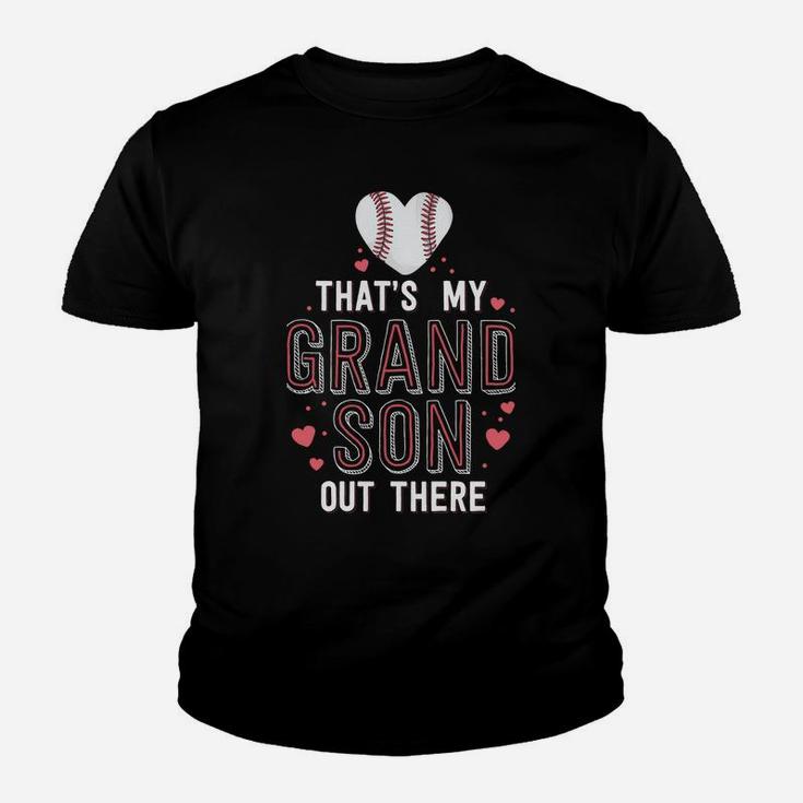 Grandma Baseball Game Shirt That's My Grandson Out There Youth T-shirt