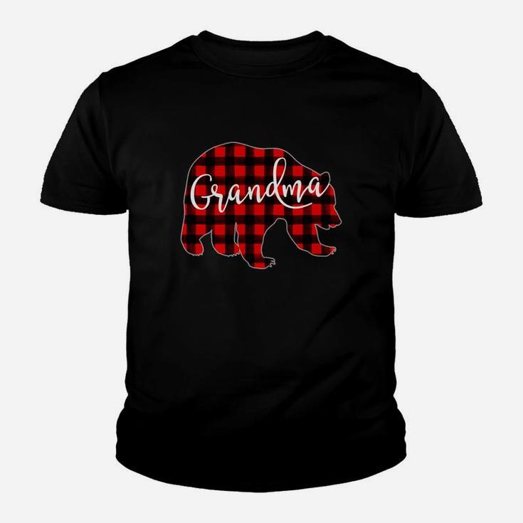 Grandma Bear Red Plaid Sweatshirt Matching Christmas Family Youth T-shirt