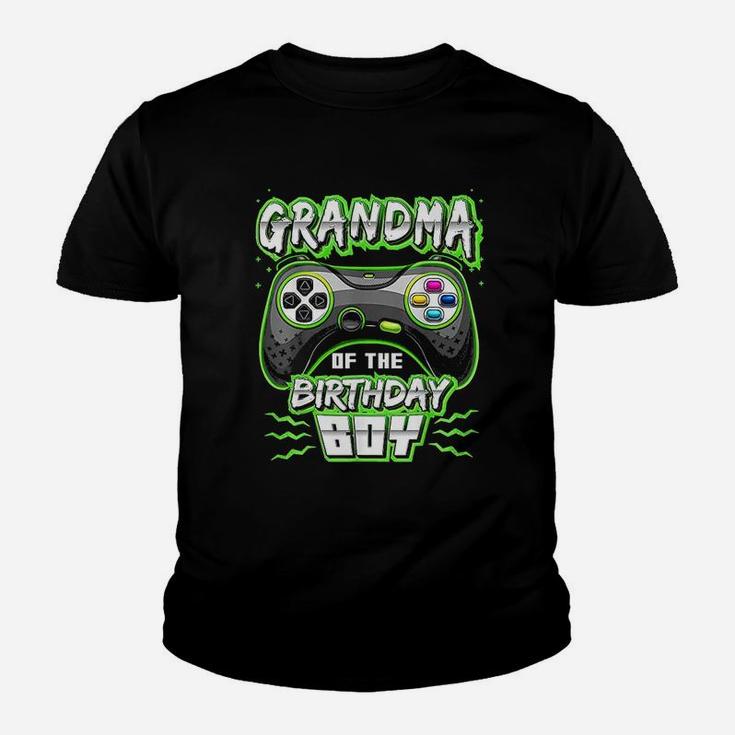 Grandma Of The Birthday Boy Matching Video Gamer Party Youth T-shirt