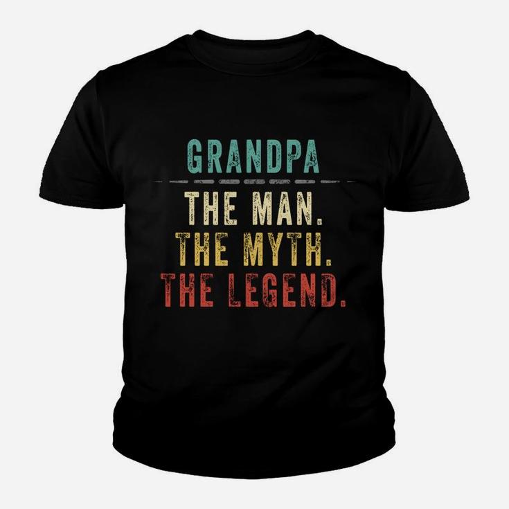 Grandpa Fathers Day Gift For Grandpa Man Myth Legend Youth T-shirt