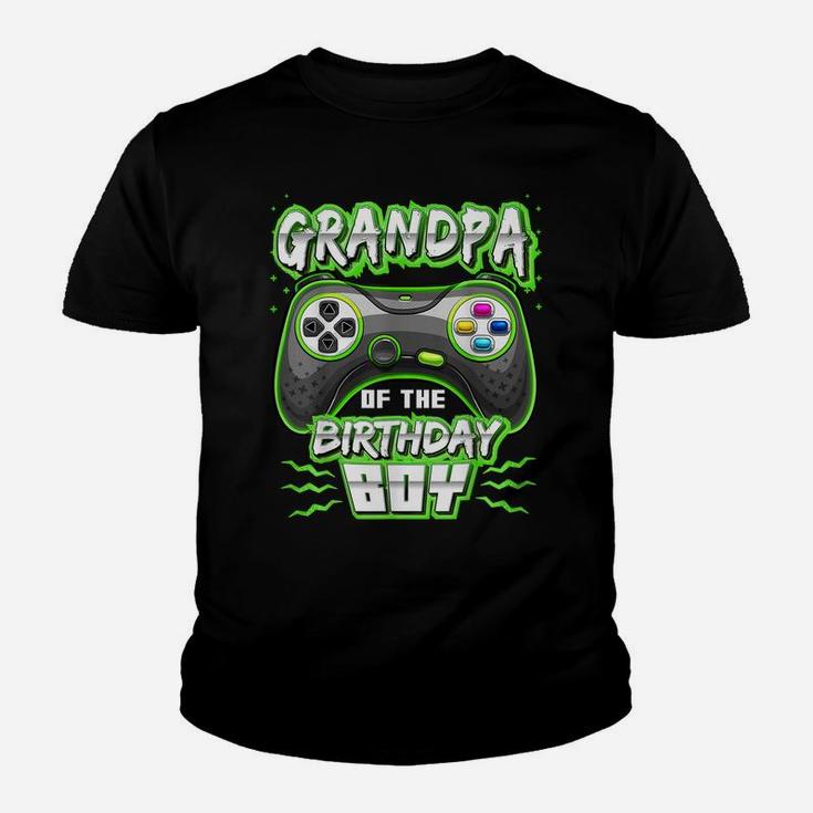 Grandpa Of The Birthday Boy Matching Video Gamer Party Youth T-shirt