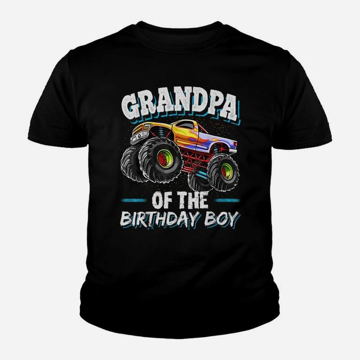 Grandpa Of The Birthday Boy Monster Truck Birthday Party Youth T-shirt