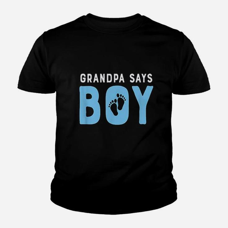 Grandpa Says Boy Gender Baby Reveal Youth T-shirt