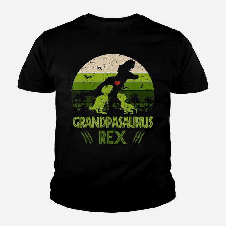 Grandpasaurus Rex 2 Kids Sunset Tshirt For Fathers Day Gift Youth T-shirt