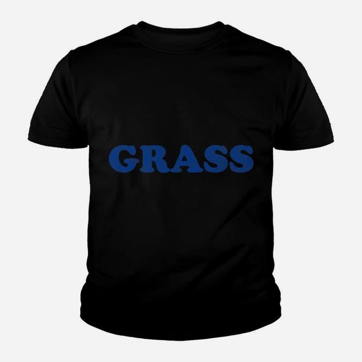 Grass In Blue Funny Retro Bluegrass Graphic Youth T-shirt