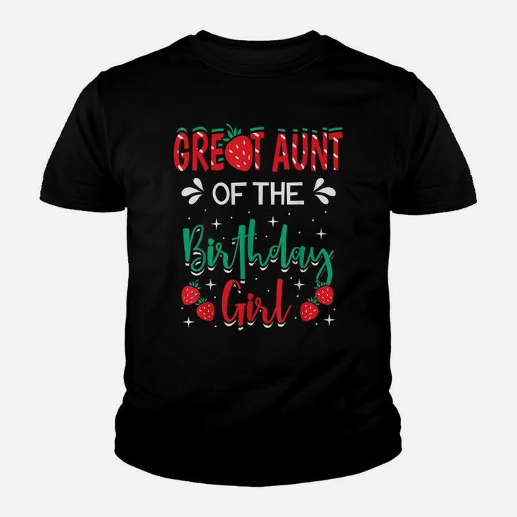 Great Aunt Of The Birthday Girl Strawberry Themed B-Day Youth T-shirt